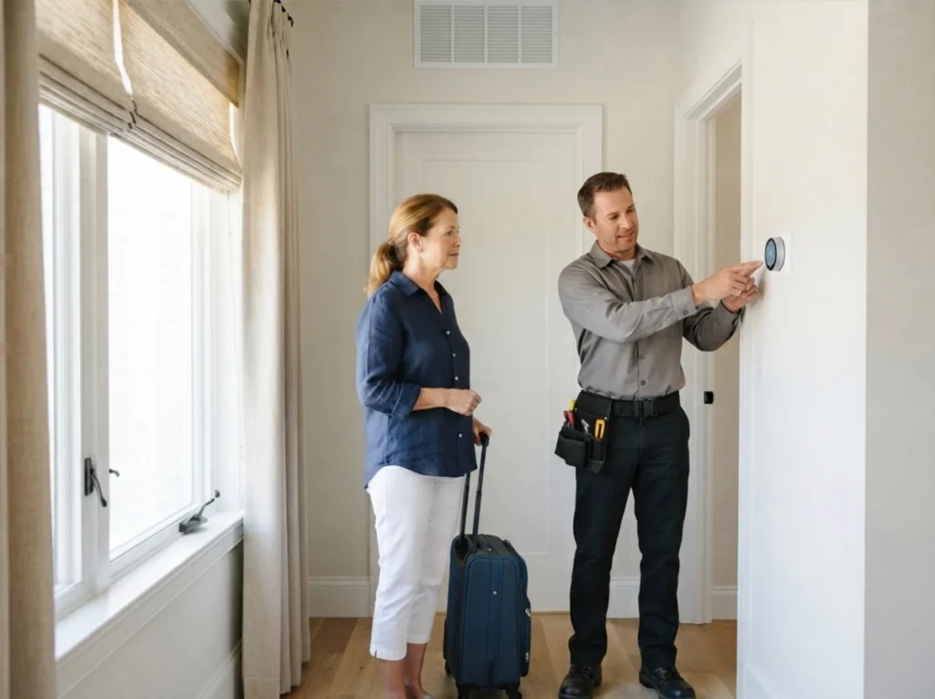 Ocean City homeowner preparing HVAC and plumbing before vacation